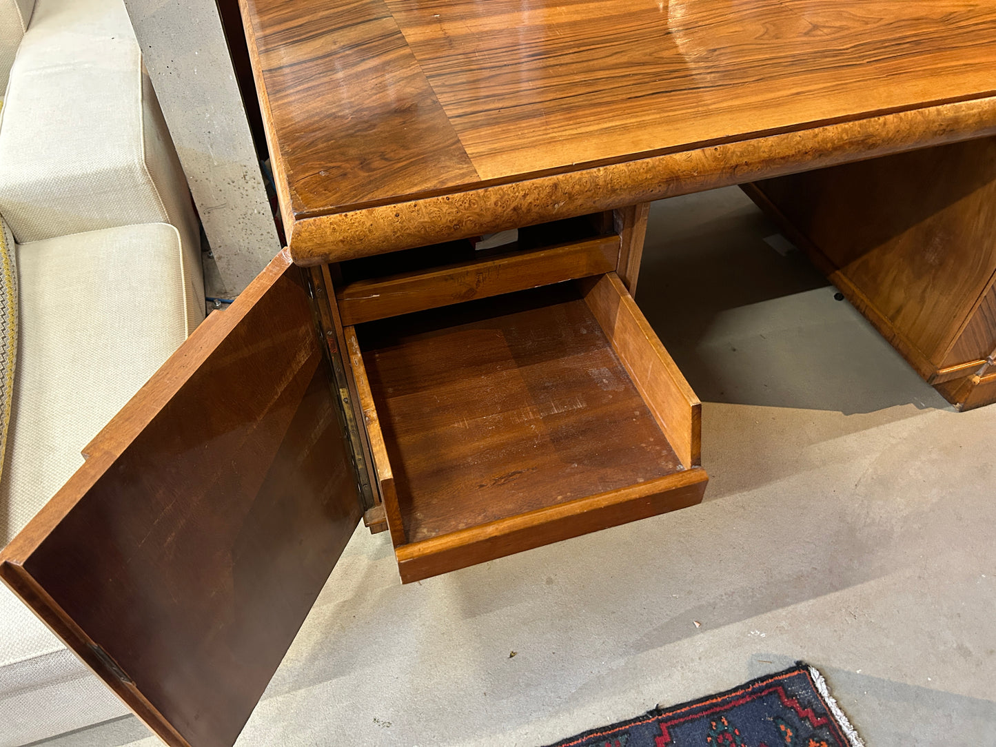 Art Deco Walnut Desk