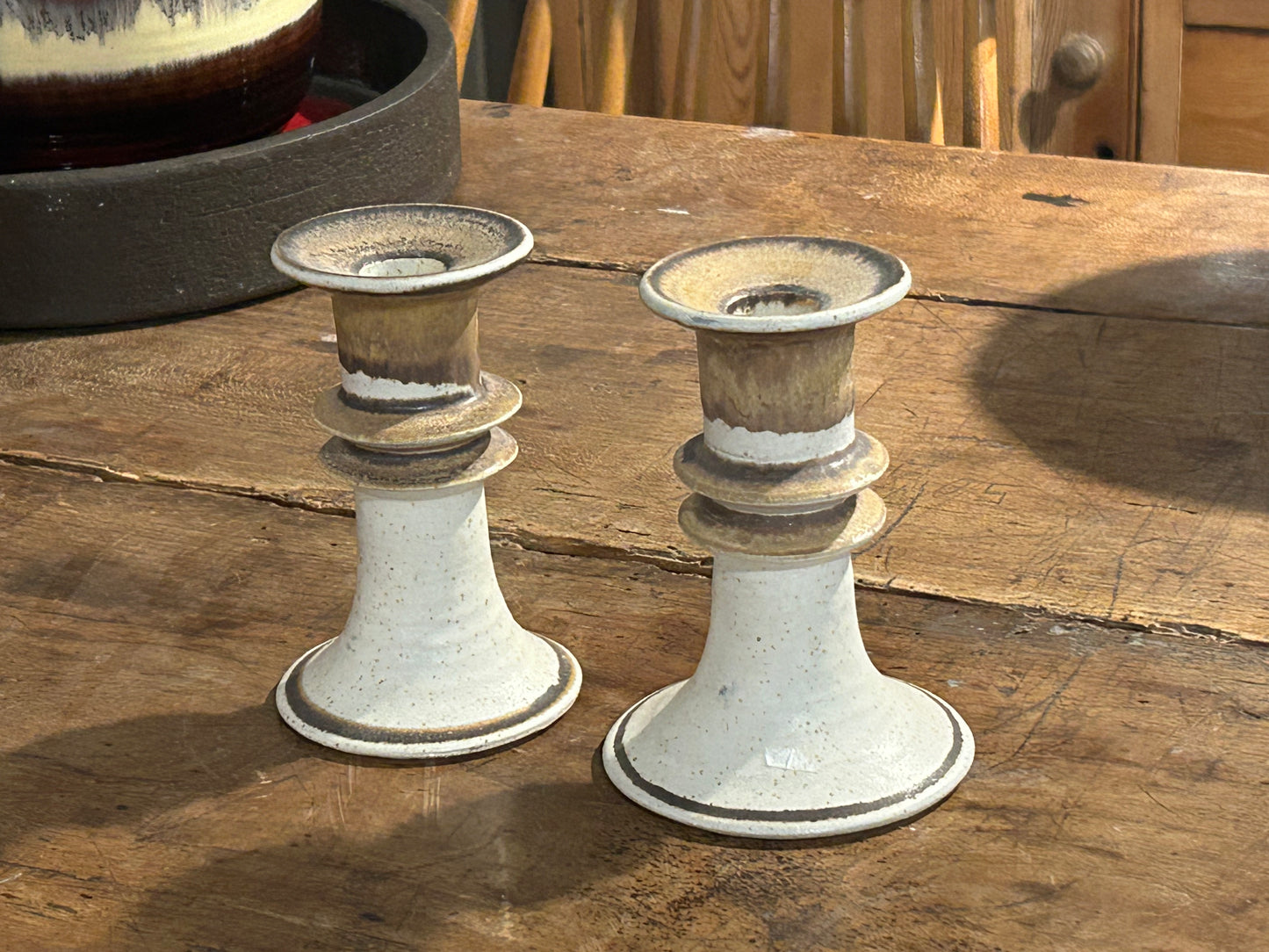 Handmade Danish Studio Pottery Candlesticks - Ceramic