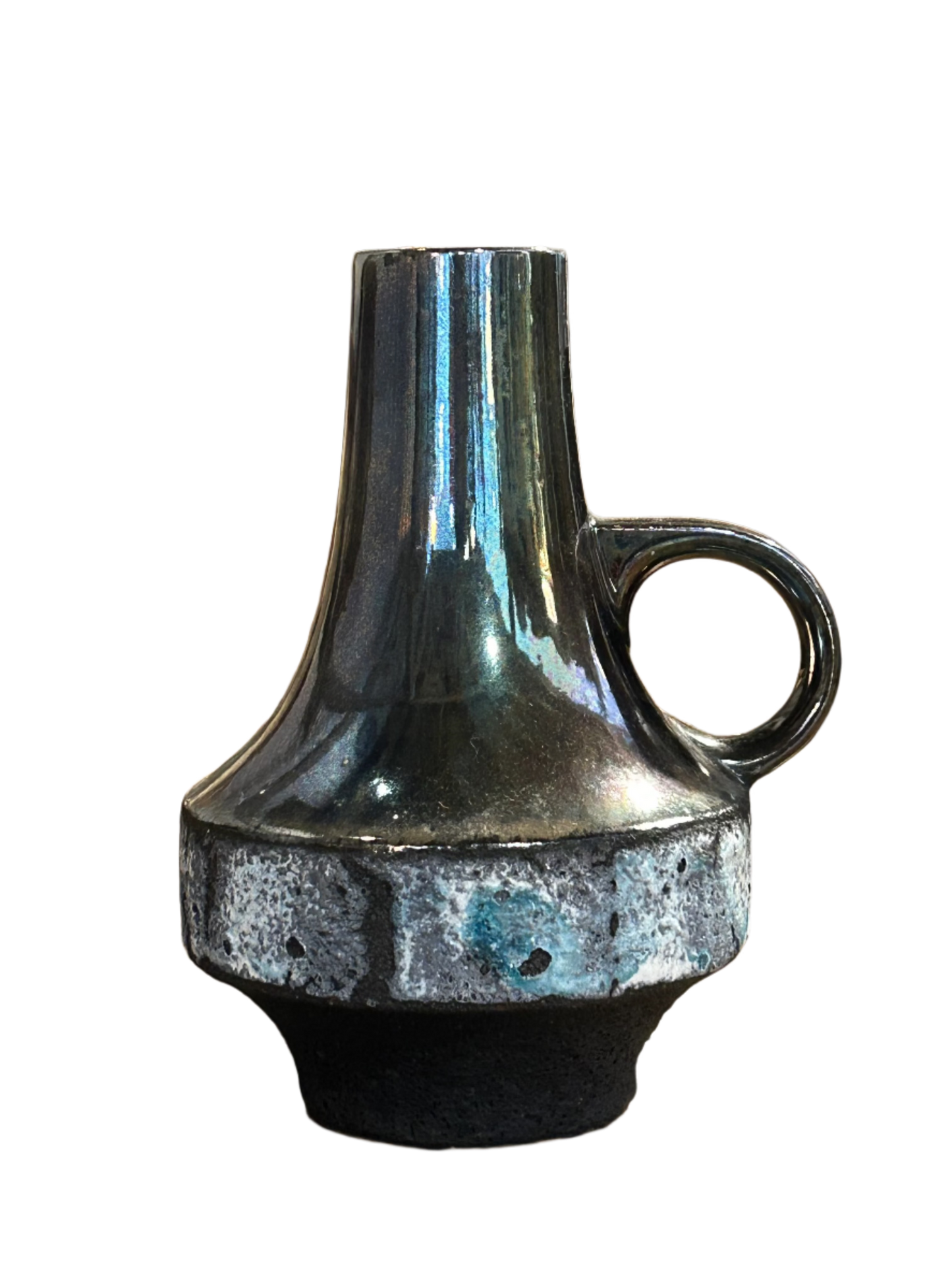 Vintage MCM Ceramic Lava Ware Vase - West German