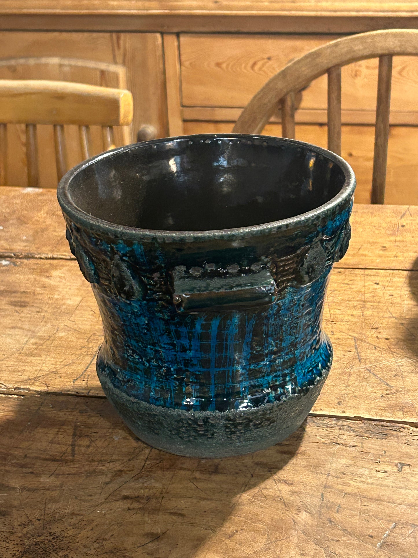 Vintage West German Pottery Planter Fat Lava Vase
