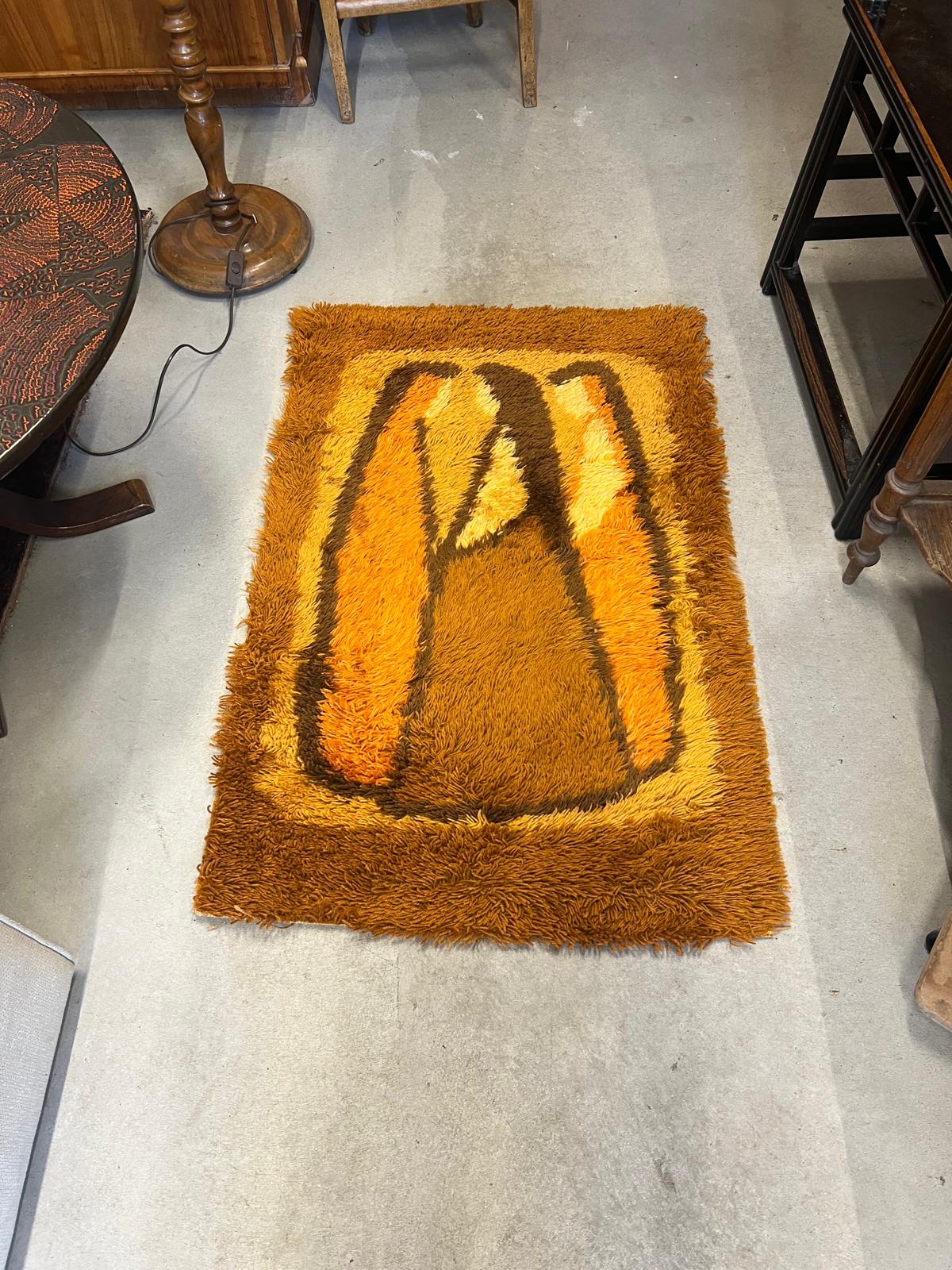 Danish Rya Pictoral Wool Rug