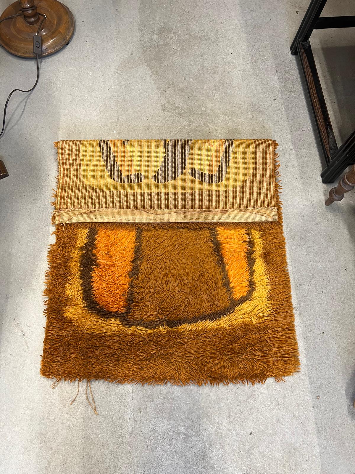 Danish Rya Pictoral Wool Rug