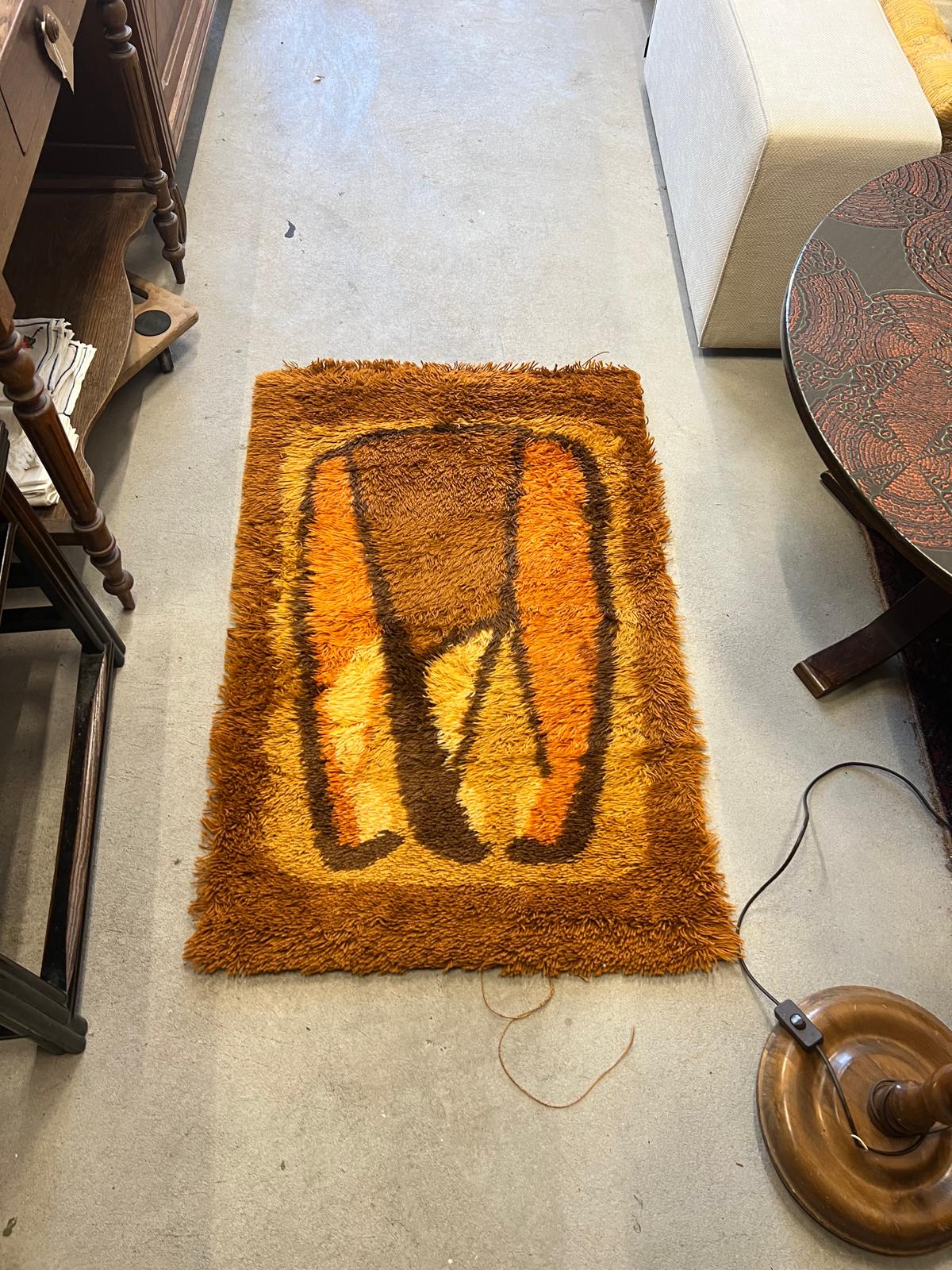 Danish Rya Pictoral Wool Rug