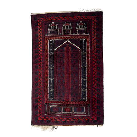 Afghani Balochi Prayer Rug