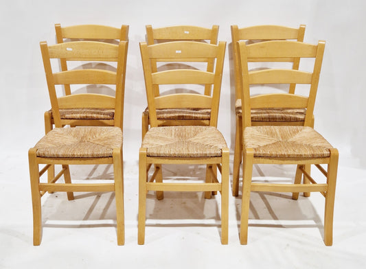 French style beechwood ladderback dining chairs