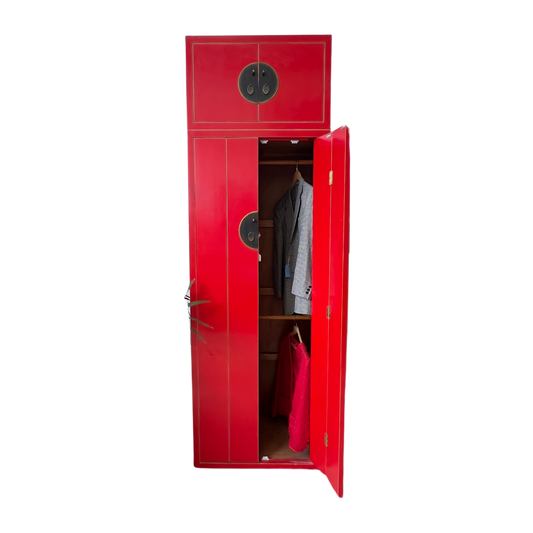 Handmade Bespoke Traditional Chinese Red Wardrobes