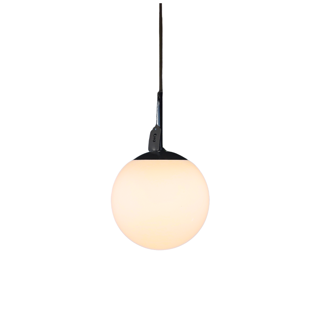 Dansk White Ball Medium Pendant: Iconic Mid-Century Modern Ceiling Light, 20 cm