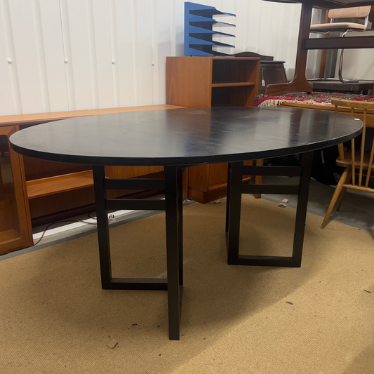 Extendable Black Danish Dining Table by Skovby