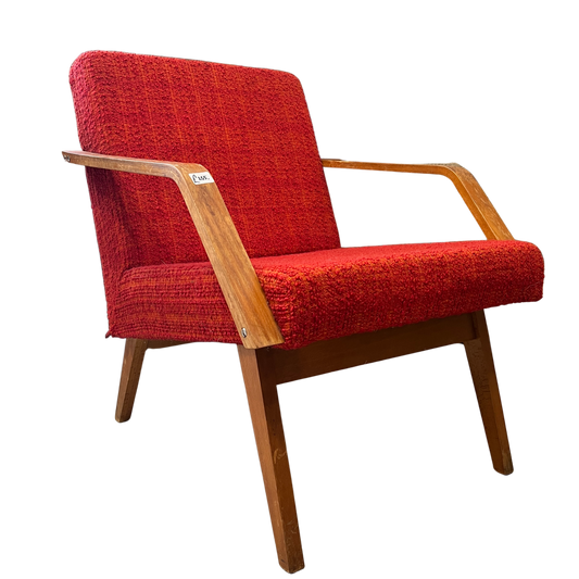 Mid-Century Red Armchair