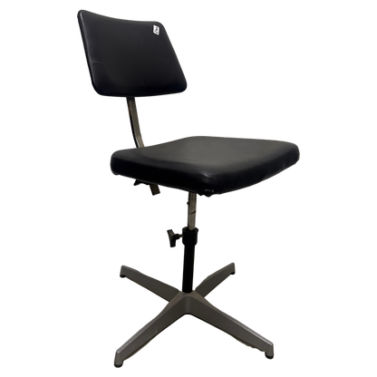 Vintage Black Swivel Office Chair - Mid-Century Modern