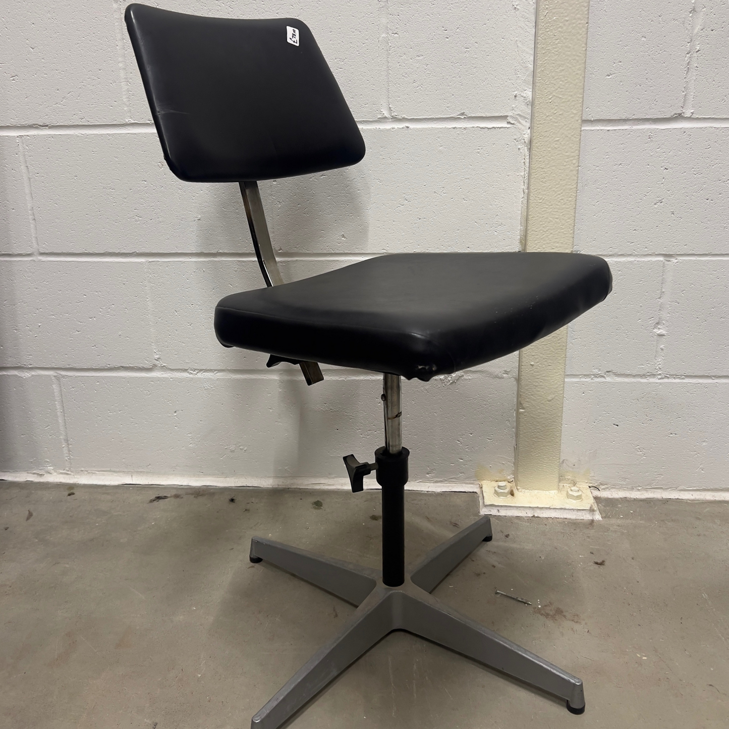 Vintage Black Swivel Office Chair - Mid-Century Modern