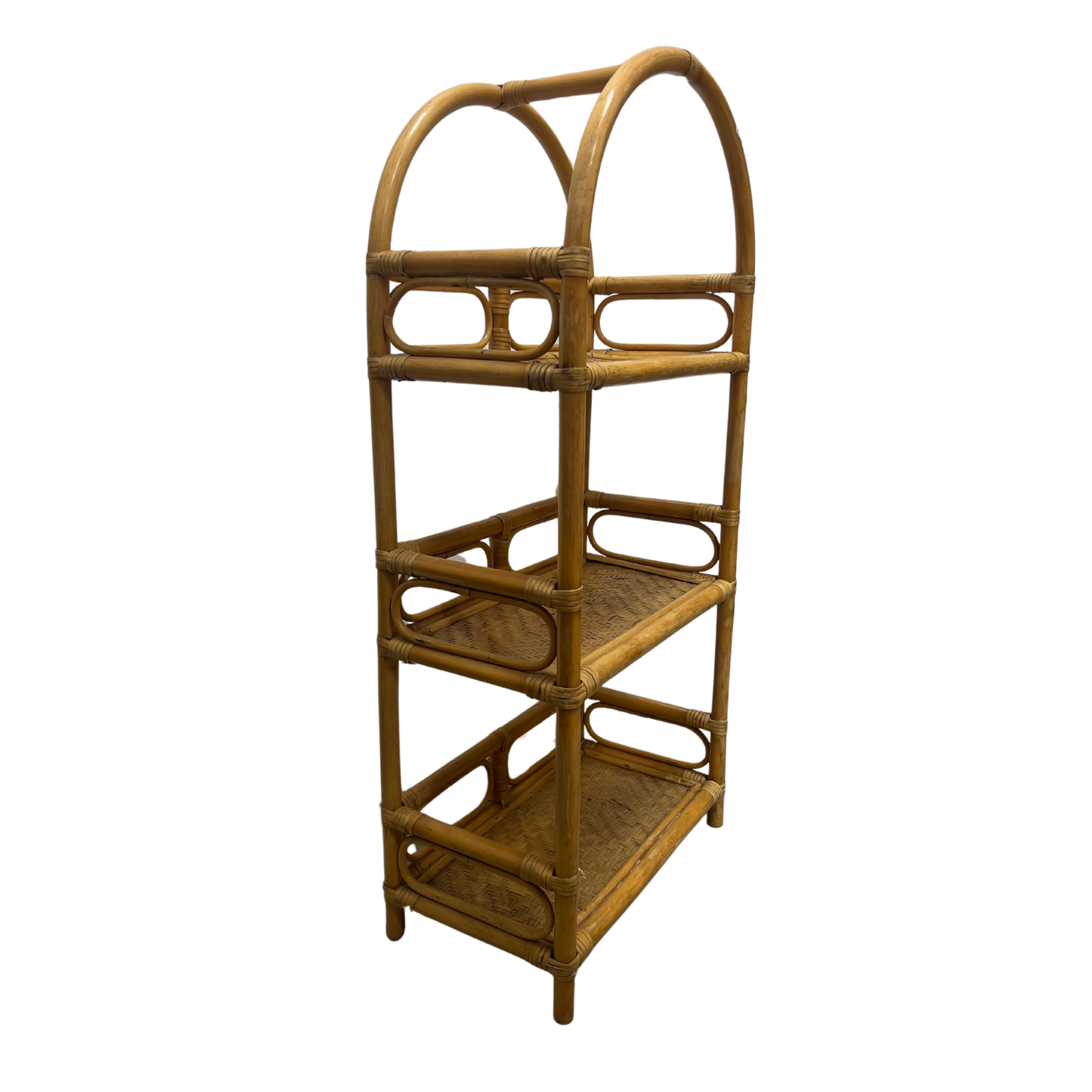 1970s Vintage Bamboo Shelving Unit