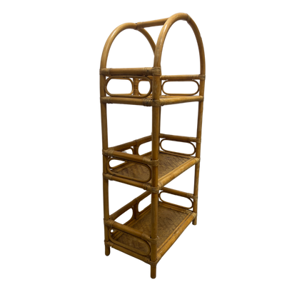 1970s Vintage Bamboo Shelving Unit