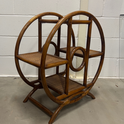 Vintage Bamboo Rattan Shelf