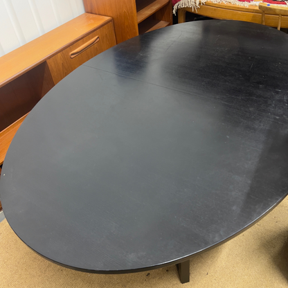 Extendable Black Danish Dining Table by Skovby