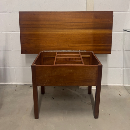 Versatile Wood Table with Hidden Storage