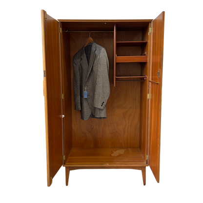 Mid Century AC Alfred Cox Walnut Wardrobe