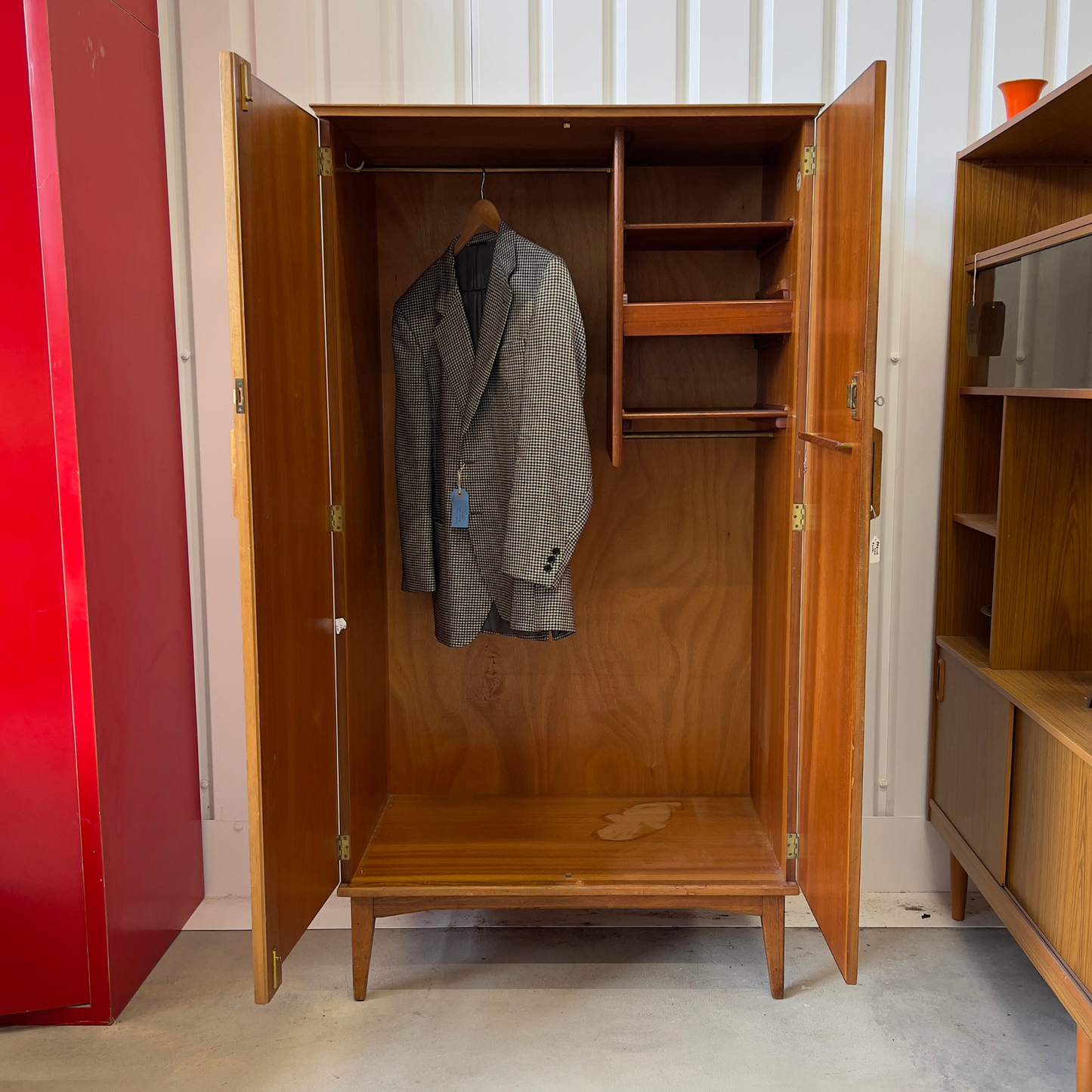Mid Century AC Alfred Cox Walnut Wardrobe