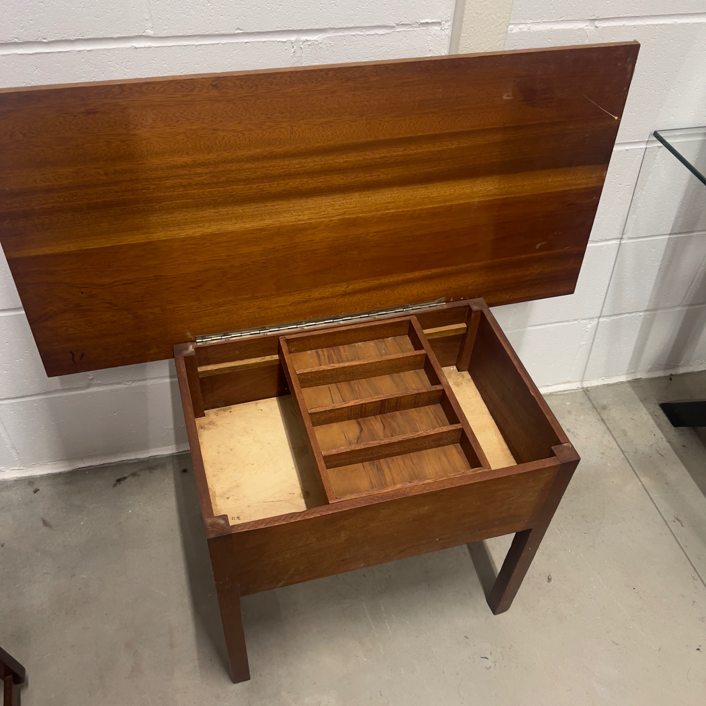 Versatile Wood Table with Hidden Storage