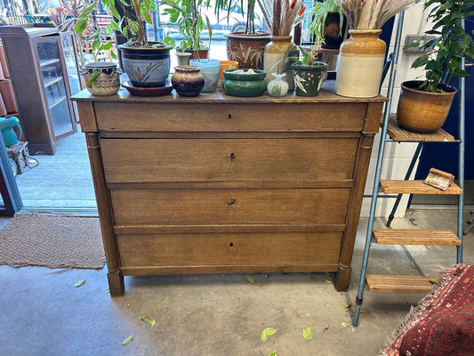Antique Oak French Rustic Vintage Chest of Drawers