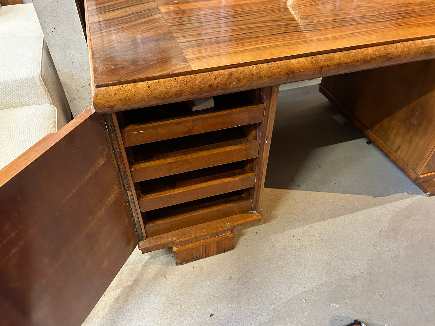 Art Deco Walnut Desk