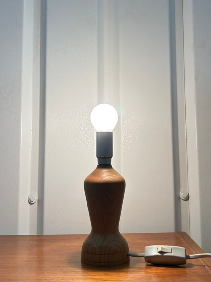 Mid Century Danish Wooden Table Lamp