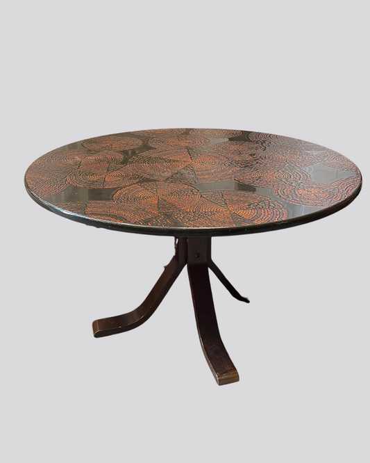 Mid-Century Norwegian Round Coffee Table
