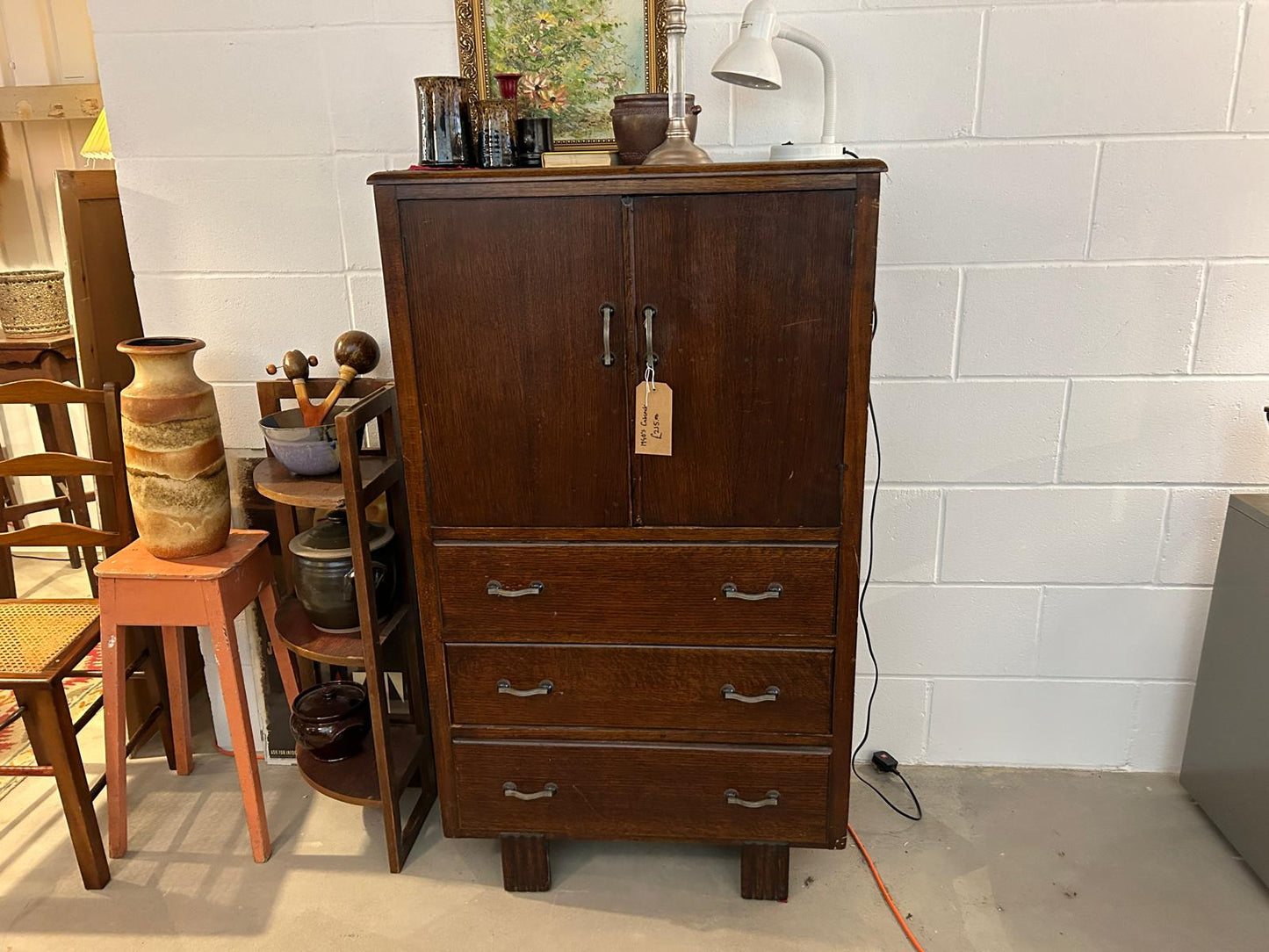 1940s Dark Oak Cabinet