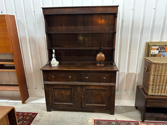 1800s Dark Oak Welsh Dresser