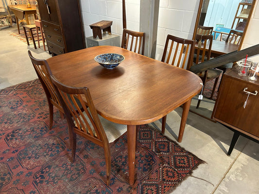 1960s Danish Modern Extending Teak Dining Table