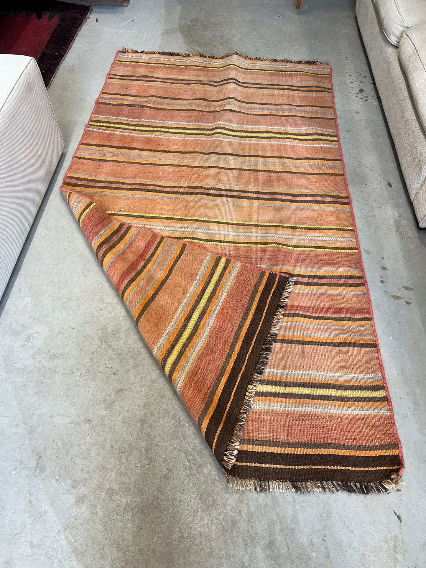 Striped Afgani Kilim Rug
