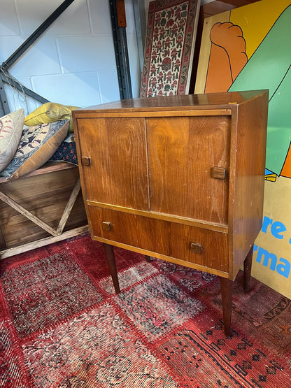 Teak Vinyl Record Cabinet
